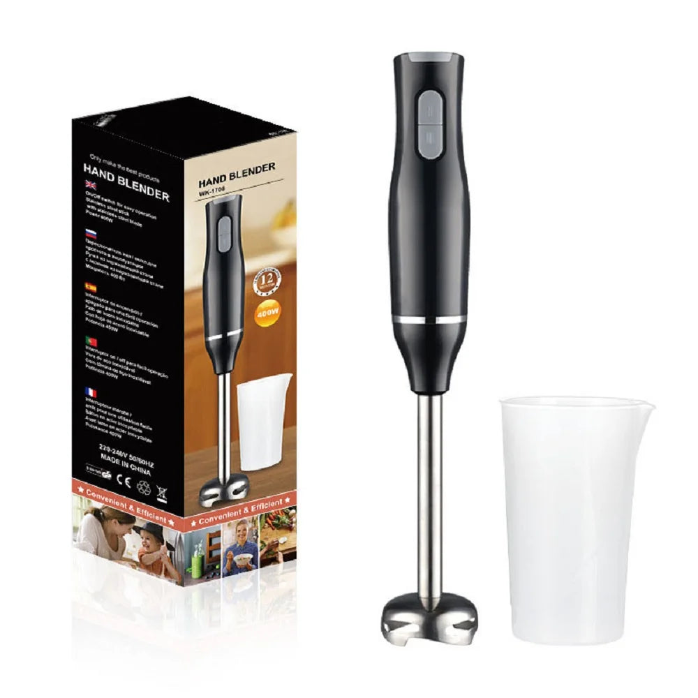 400W Handheld Electric Food Blender 2 Speed Fruit Vegetable Food Mixer Egg Beater Stainless Steel Grinder Home Appliances EU