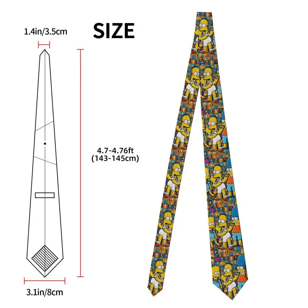 Personalized The S-Simpsones Homer Neck Ties Men Formal Silk Wedding Neckties