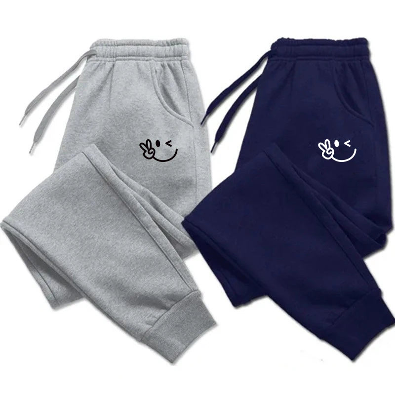 Women Smile Printed Sweatpants Luxury Long Pants Jogger Trousers Casual Loose Sports Fitness  Versatile Pants Women Sweat Pants