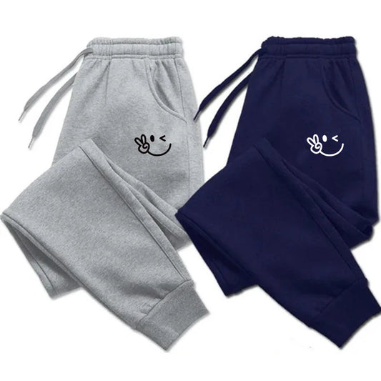 Women Smile Printed Sweatpants Luxury Long Pants Jogger Trousers Casual Loose Sports Fitness  Versatile Pants Women Sweat Pants