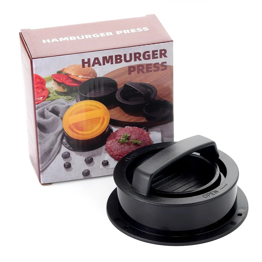 FAIS DU Hamburger Press Stuffed Burger Press 3 in 1 Hamburger Maker Mold Patty Maker Rings Molds Kit Kitchen Tool