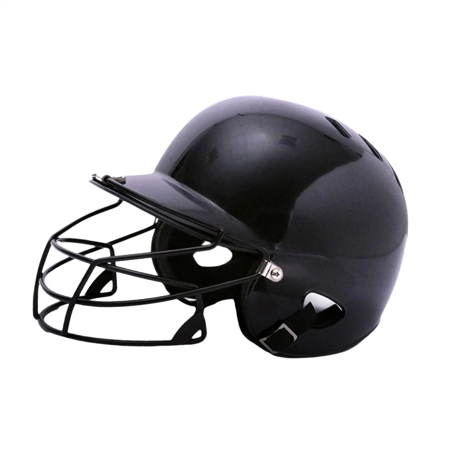 Baseball Head Protection Equipment Double Ear Batting Helmet with Facemask Catcher Mask for Children Sports Outdoor Safety