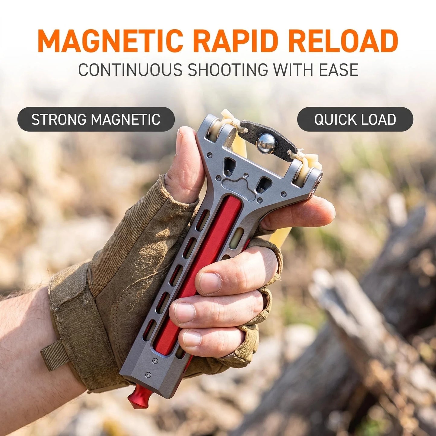 Automatic‑Loading Magazine Slingshot Catapult for Adults High‑Precision Outdoor Shooting Game Competition Entertainment Equipmen