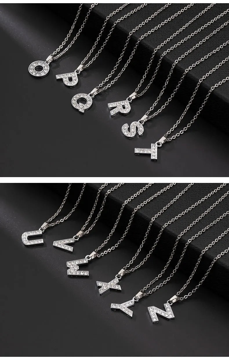 26-Letter Necklace Pendant Alphabet Jewelry Necklace Fashion Decorative Necklace