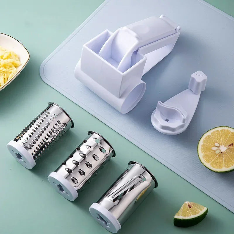3 in 1 Hand-Cranked Rotating Cheese Graters Multi-functional Cheese Grater Creative Foldable Cheese Shredder for Kitchen Supply