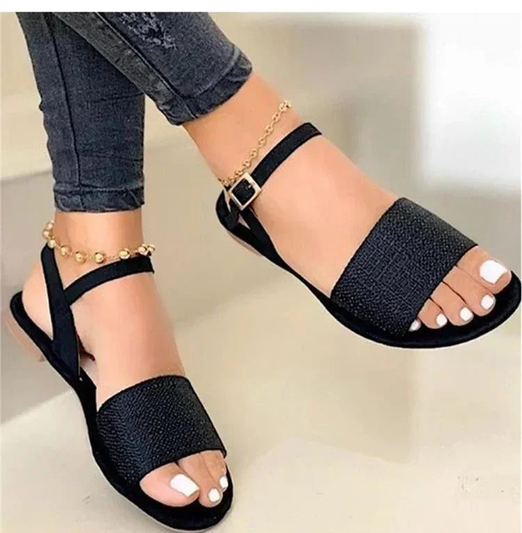 Women Sandals Classics Ankle Strap Summer Sandals Flat Shoes For Women  Lightweight Flats Sandalias Mujer Casual Summer Footwear