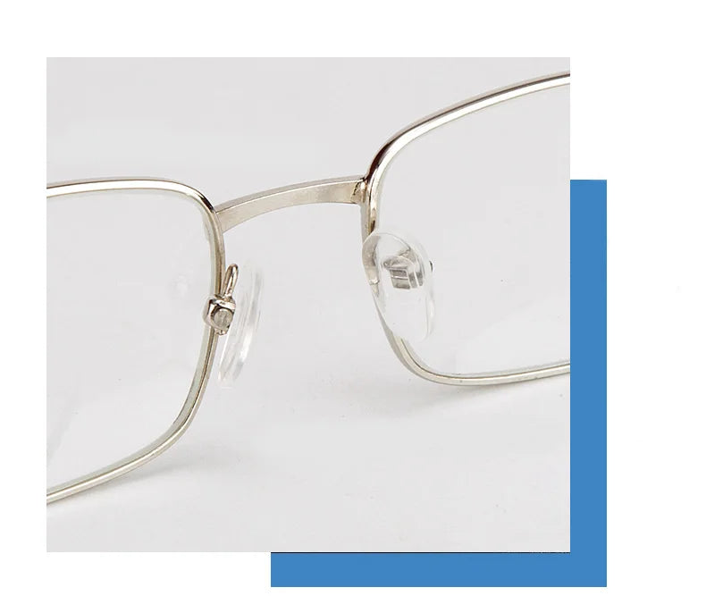 Reading Glasses Men Square Metal Frame Retro Presbyopic Glasses Anti-Scratch Eyeglasses 0 To +4.0 Real Glass Lens Eye Glasses