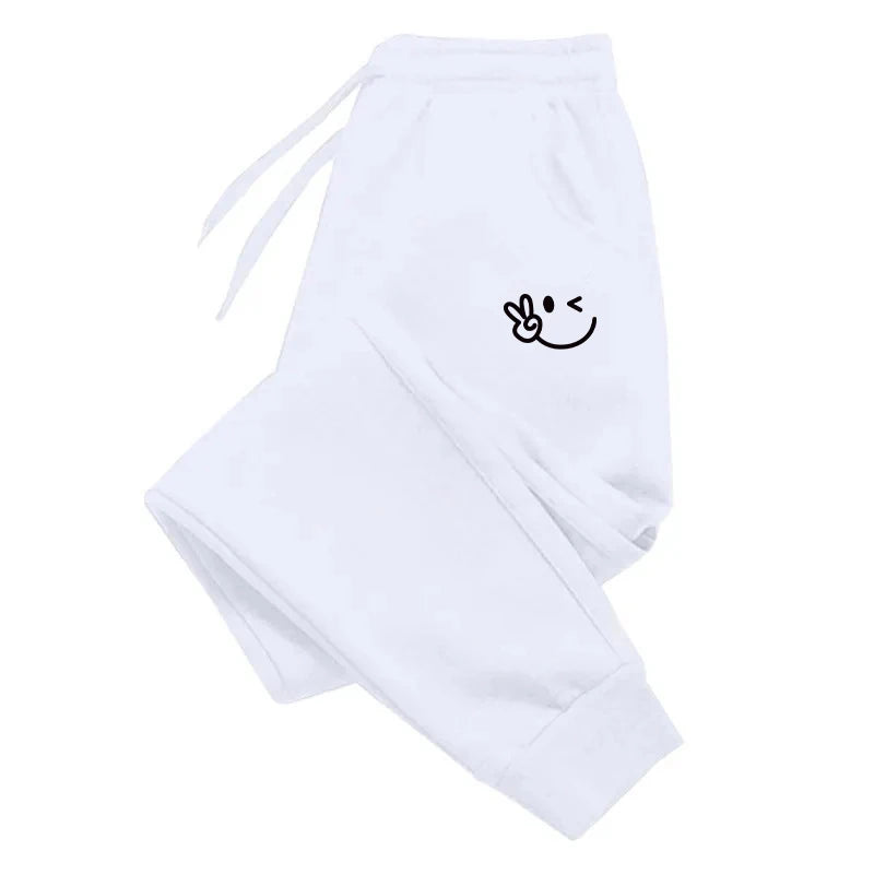Women Smile Printed Sweatpants Luxury Long Pants Jogger Trousers Casual Loose Sports Fitness  Versatile Pants Women Sweat Pants