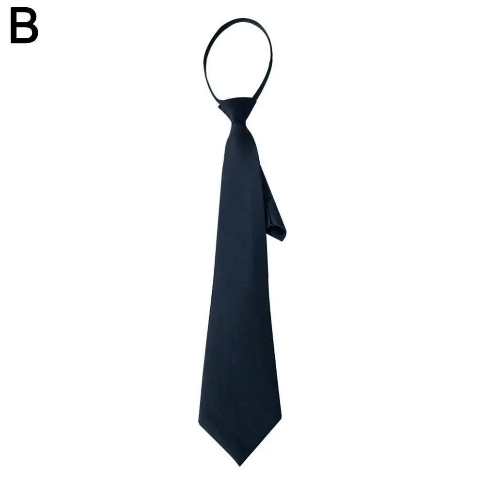 Ties Preppy Style Men Women Black Necktie  Retro Solid Silky Narrow Neck Tie Slim Smooth Wedding Graduation Decoration