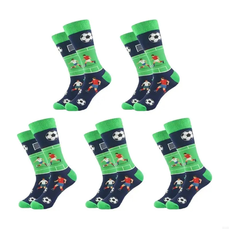5 Pair Practical Breathable Sock Football Stockings Suitable for Reduce Fatigue and Improve Athletic Performances 69HD