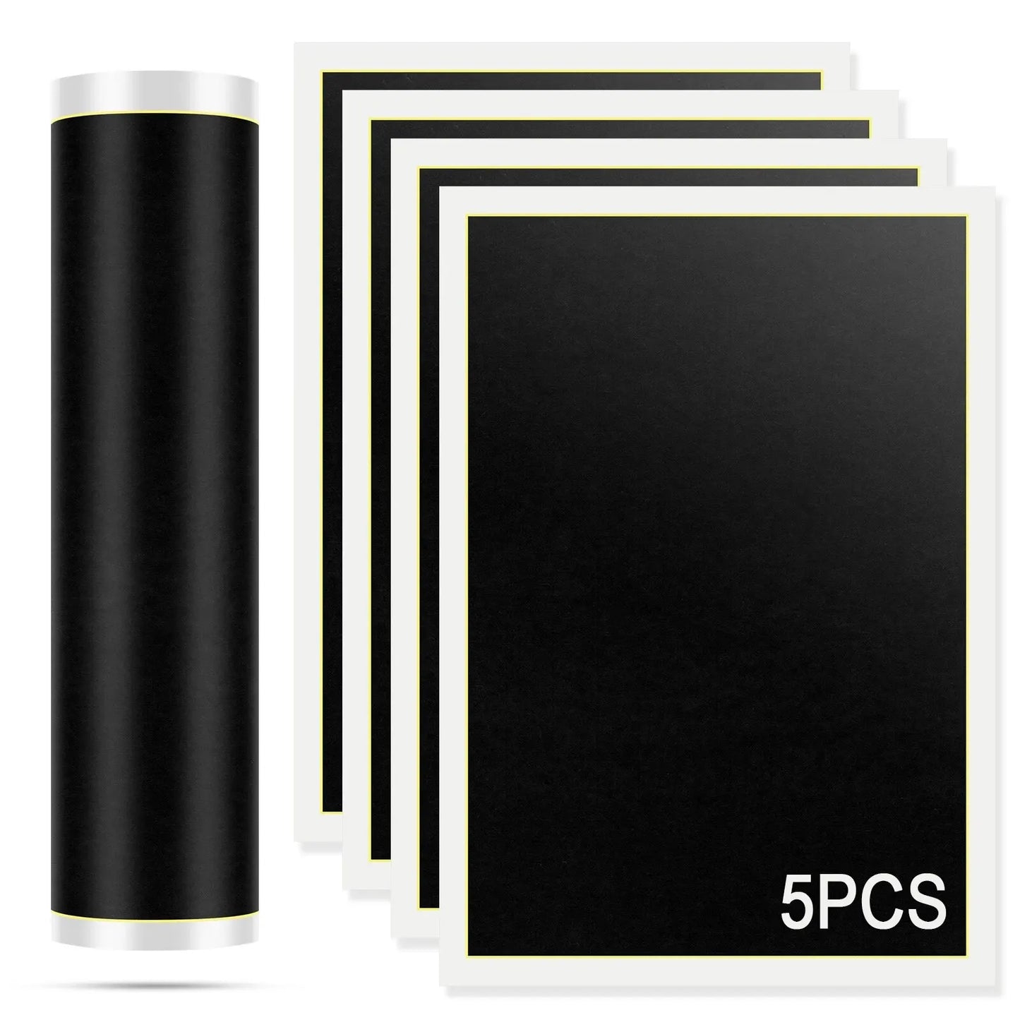 5Pcs Engraving Marking Paper for Laser Engraving Machine Large Size 39*27cm Black Laser Marking Paper for Ceramics Glass Metal