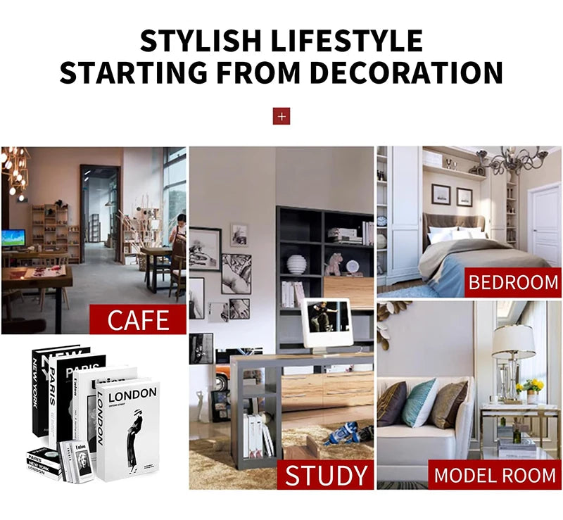 Islam Luxury Fake Book Storage Box Islamic Kaaba Mosque Decorative Books Home Decor Coffee Table Bedroom Interior Decoration