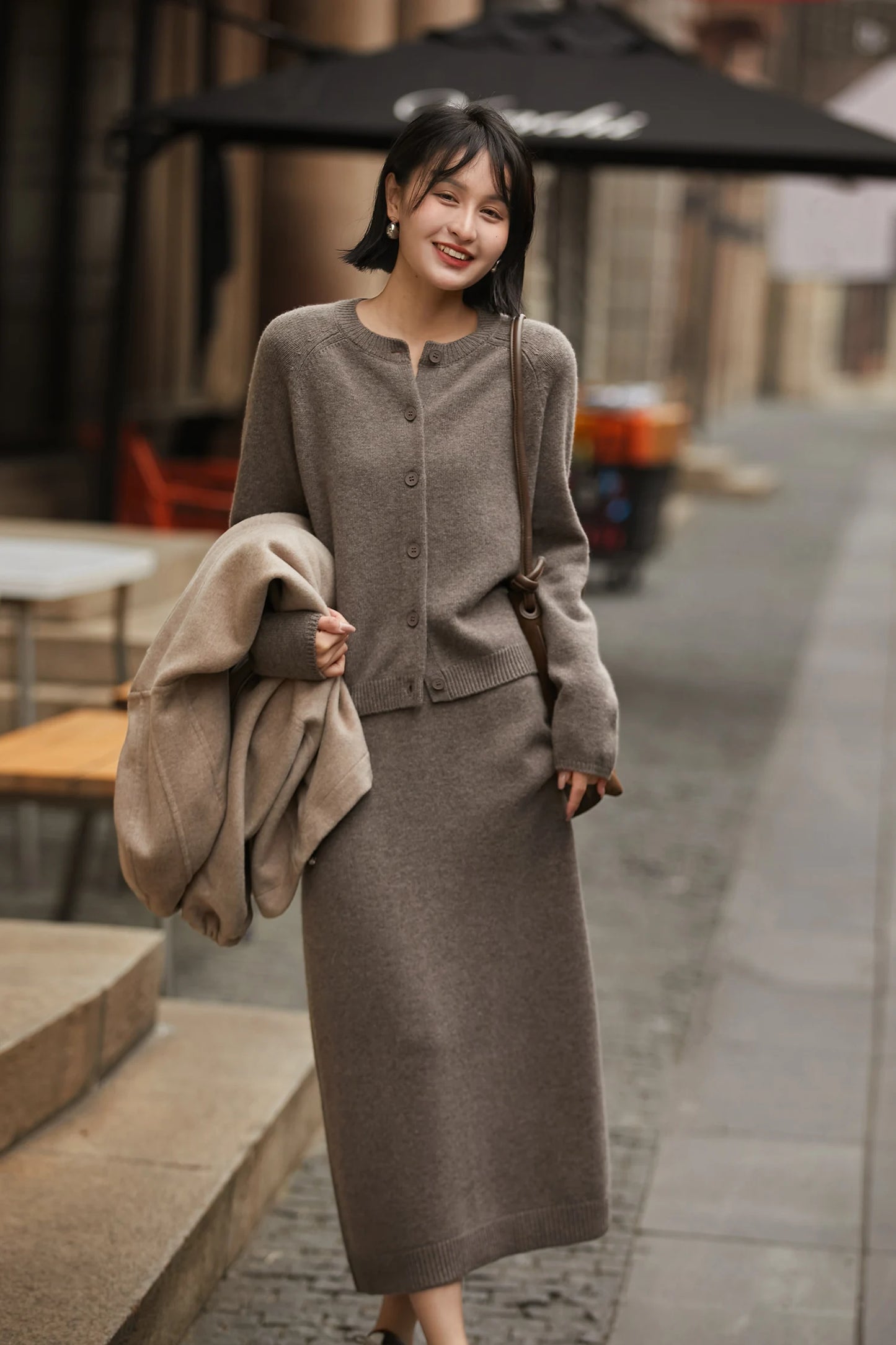 Row wind wool cashmere series ~ new sweaters in autumn and winter/overskirt fashion two-piece suit