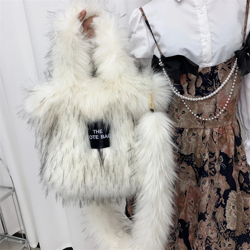 Large The Tote Bags for Women Winter Fashion New Shoulder Messenger Bag Female Designer Brand Sling Cross Handbags High Quality