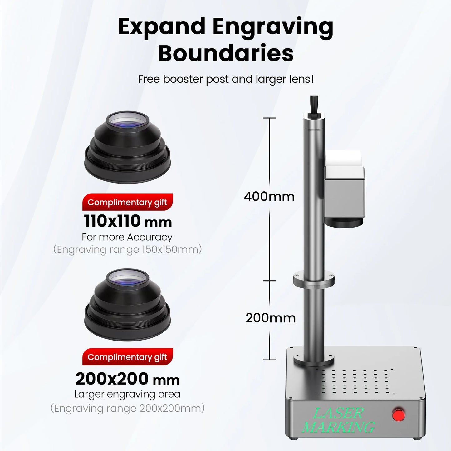 MR.CARVE S4 50W/30W/20W Portable Industrial Fiber Laser Marking Machine for All Metal Jewelry Plastic Leather Fast engraving