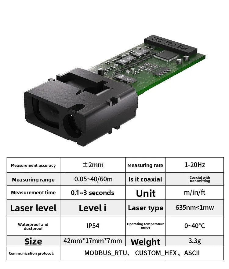 High Precision Laser Distance Measuring Module Factory Infrared Ranging Module Sensor Module60Rice