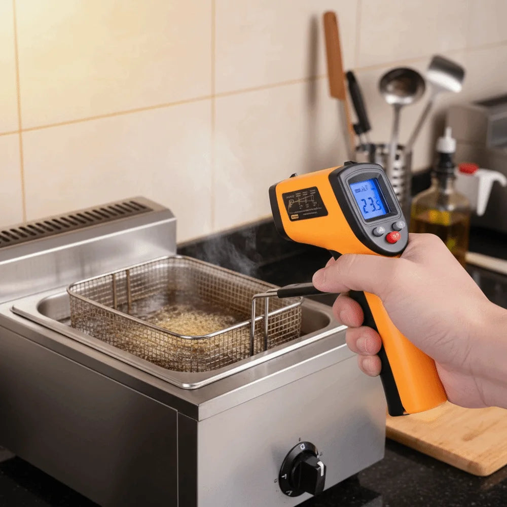 Handheld LCD Infrared Thermometer Laser Positioning Convertible Units Non-contact Thermometer Professional Accurate