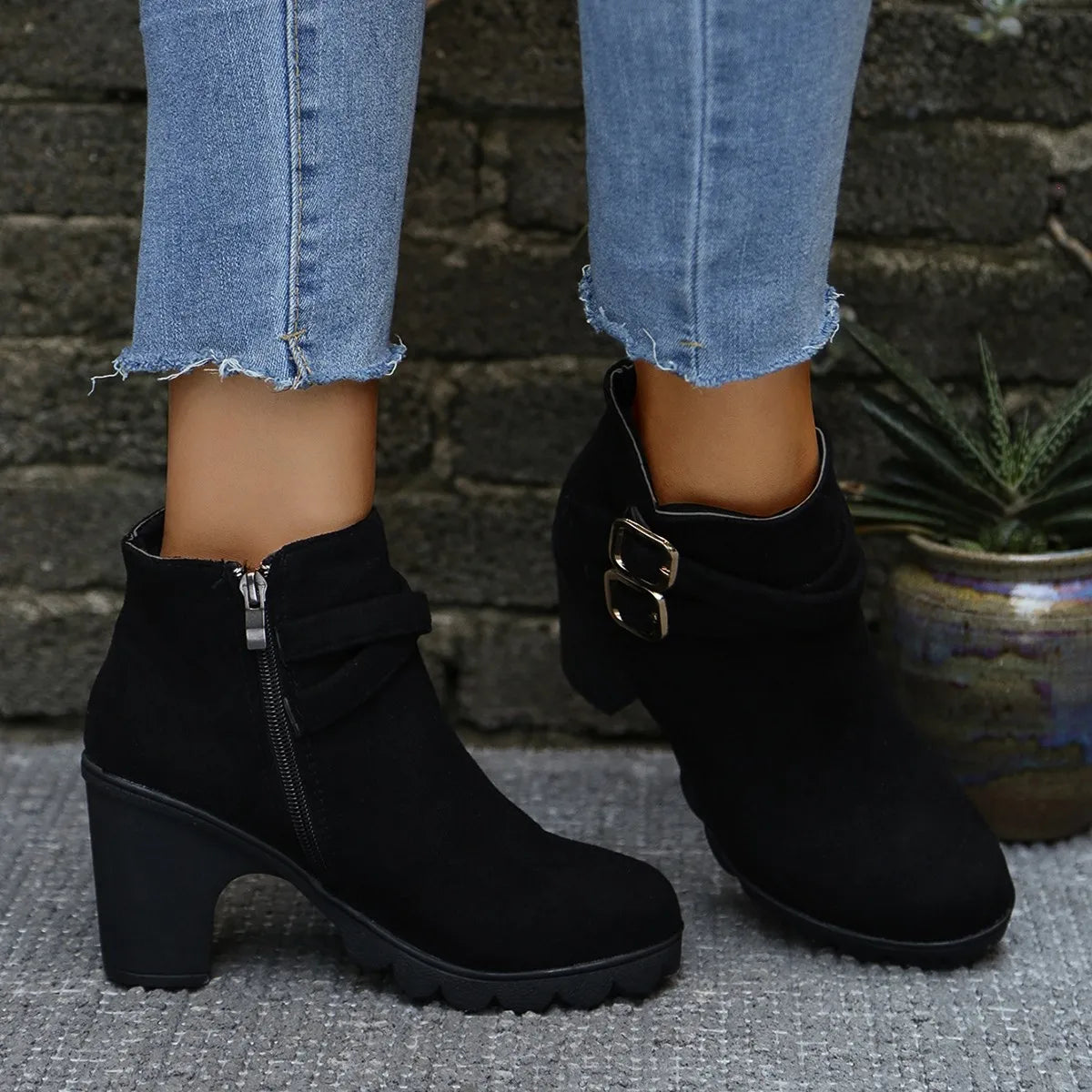 Women High Heels Boots 2024 Winter New Sexy Fashion Platform Boots Outdoor Comfortable Shoes for Women Ankle Boots for Women
