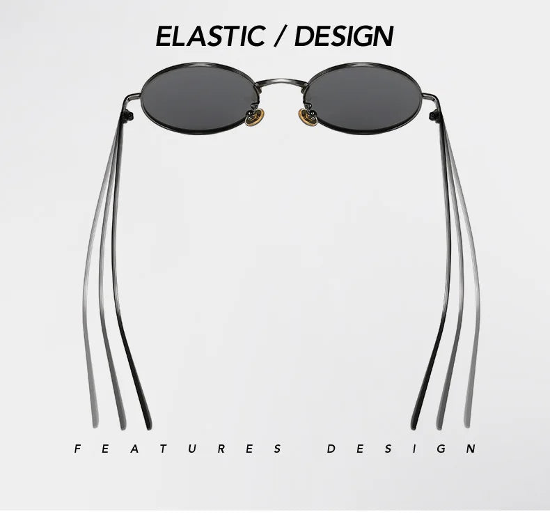 Men Polarized Sunglasses Retro Punk Style Metal Small Round Frame Sunblock Sun Glasses Drive Sports Outdoor Travel Eyewear T251