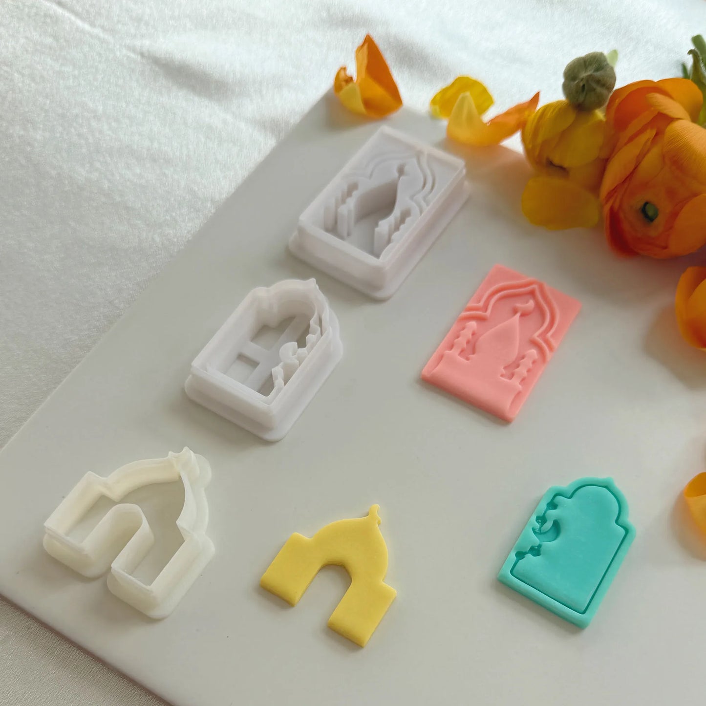 Arabesque Polymer Clay Cutter Islamic Cutting Mold Temple Mosque Ramadan Style Cutters Arabian 3D Cutters 3D Clay Cutter