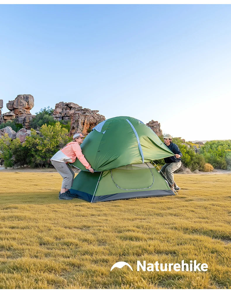 Naturehike  2026 Tents 2-3 People Bleik  Outdoor Hiking Mountain Camping Tent Travel 210T Polyester Waterproof Sunshade Shelter