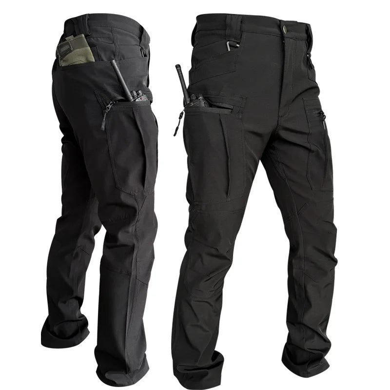 Men's Spring Autumn Tactical Pants Multi Pocket Outdoor Combat Trousers EU Size Waterproof Cargo Travel Sports Military Pants