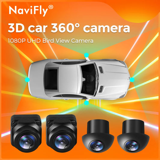 NaviFly Car 360° Camera panoramic view system camera for Android multimedia screen Bird's-eye view camera