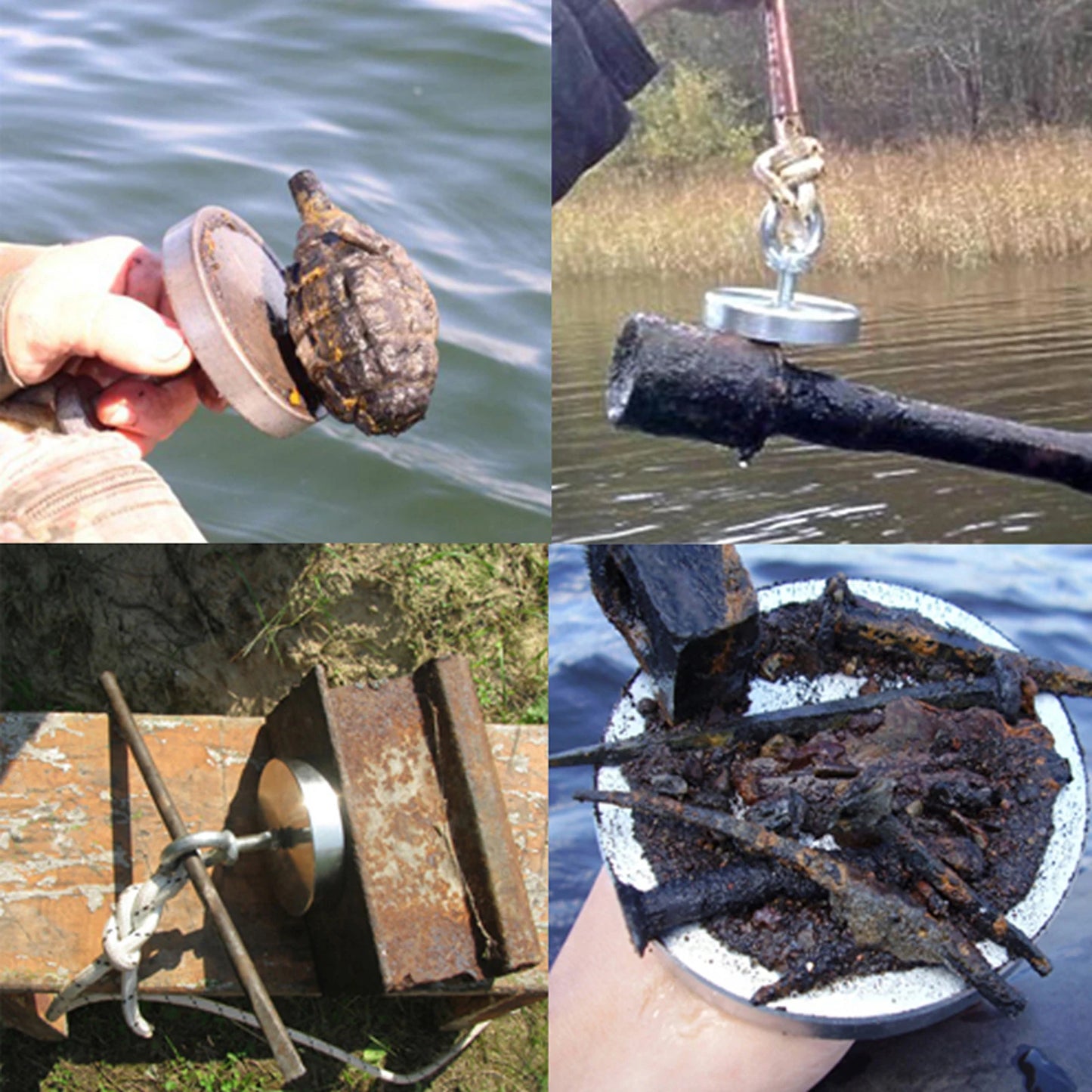 120KG/220KGVertical Srong Neodymium Lifting Magnet Set 10M  Rope Permanant Pot Magnet D60mm Outdoor Funny Tools Fishing
