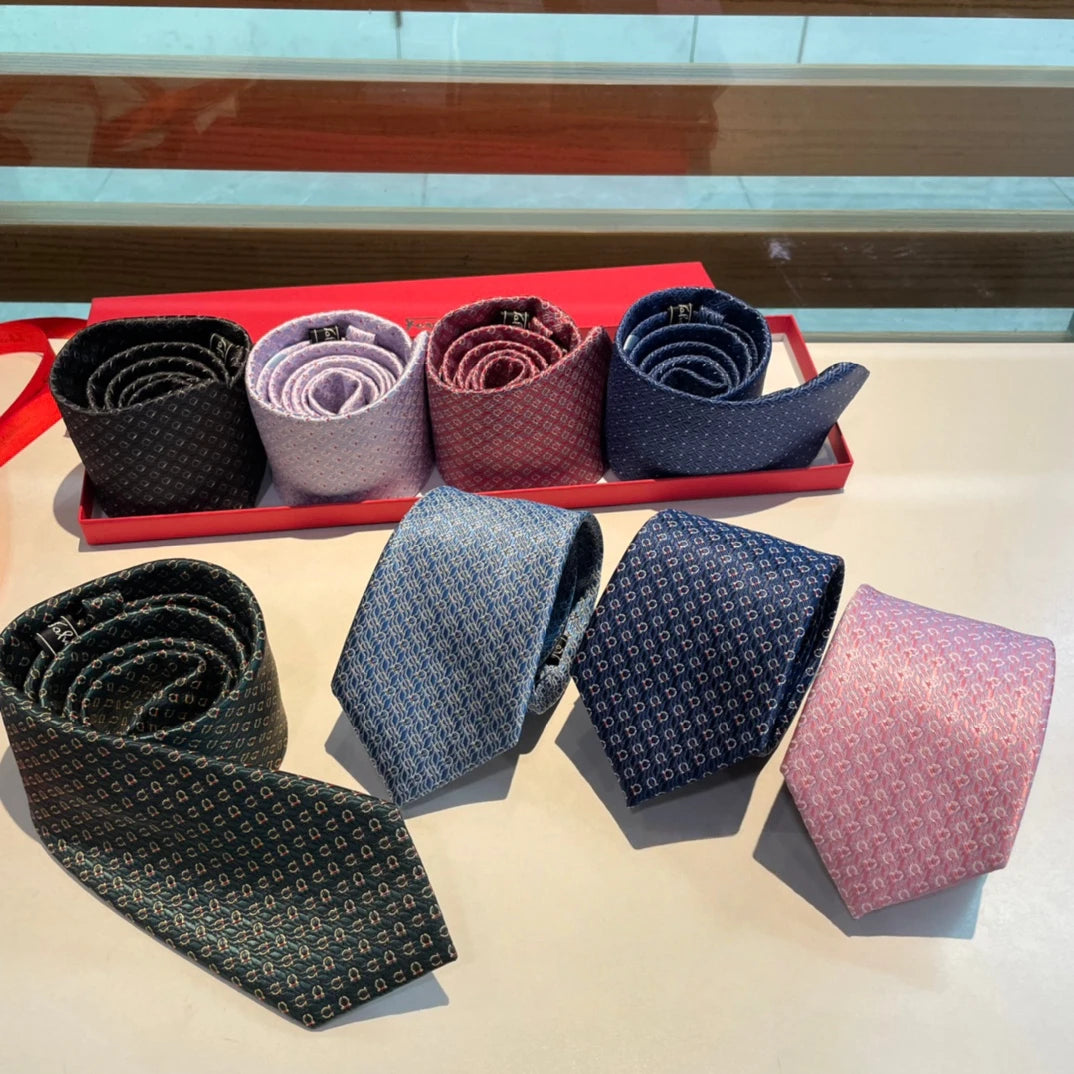 Luxury Brand Handmade Men's Neck Ties 100% Silk Ties Twill F Style High-End Business Formal Bows Ties Holiday Christmas Gifts