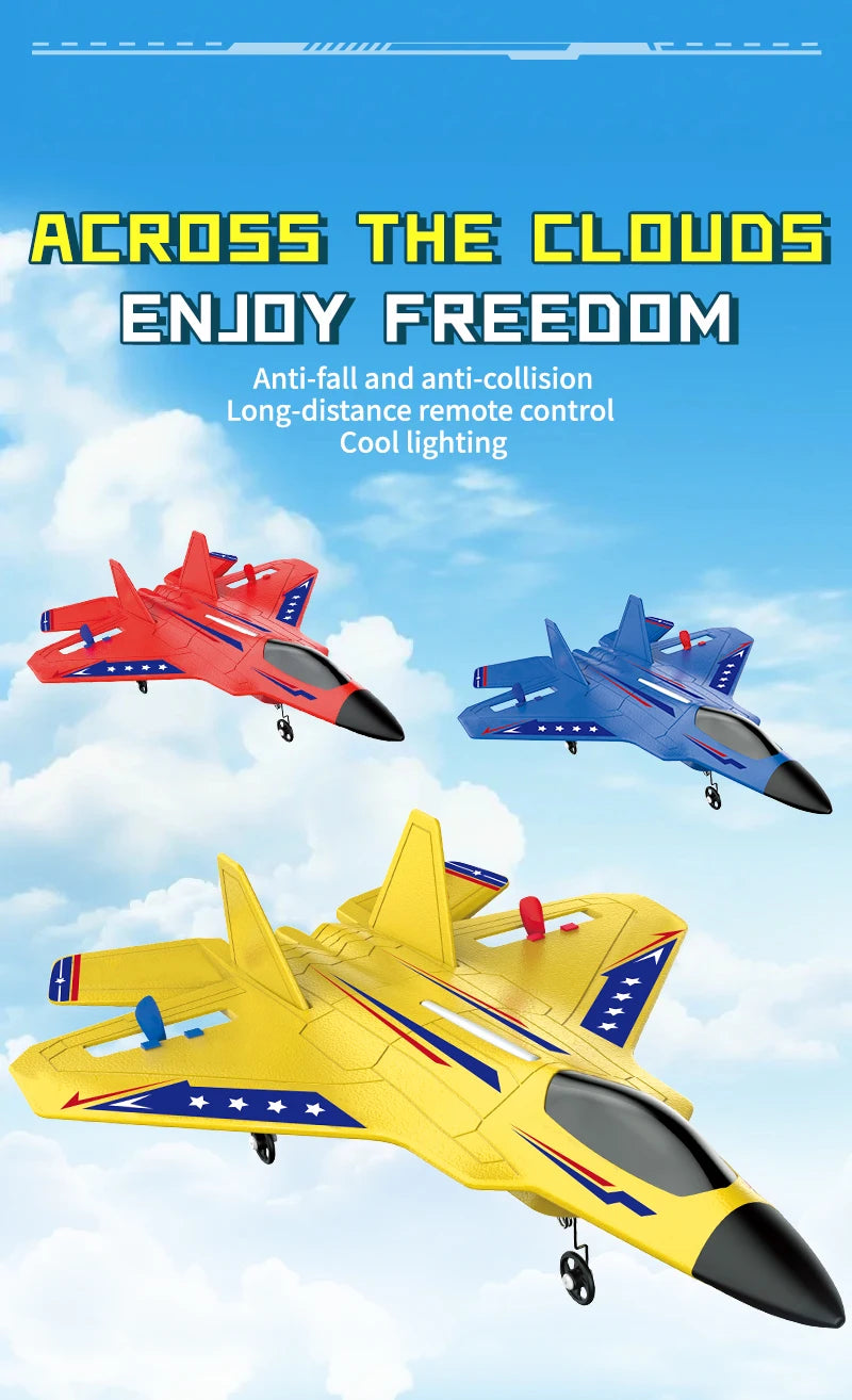 RC Plane KF803 2.4G With LED Lights RC Flying Model Glider RC Vertical Plane EPP Foam Toy Airplane Gifts For Kids
