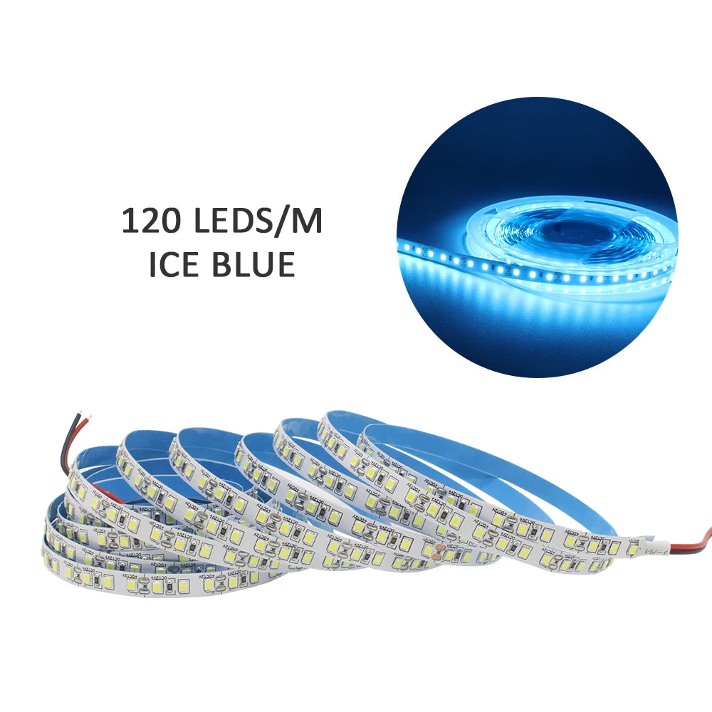 LED Strip Light 12V DC SMD 2835 120LEDs/M 1M 2M 3M 4M 5M Tira LED Stripe Tape Warm White 240LEDs/M Flexible Indoor Home Lighting