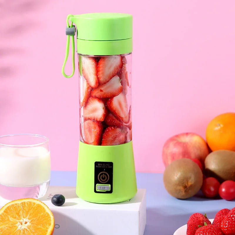 Cordless Portable Personal Size Blender - Mini Blender Make Smoothies and Shakes, 380Ml BPA Free Travel Cup for Office/Home/Gym