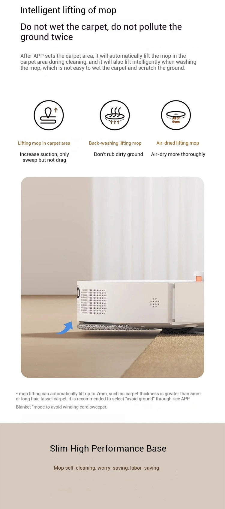 【Xiaomi】 Robot Vacuum H40, 10,000 Pa Powerful Aspiration, Ultra-Accurate Cleaning with Navigation LDS, 2-in-1: Vacuum and Wash