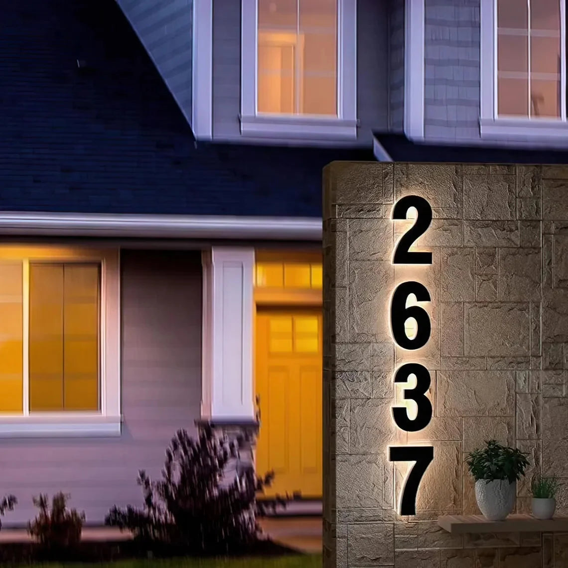 LED House Number,BackLit House Number,Door Numbers Sign, Light up House Numbers, Address Number ,Home Wall Decor