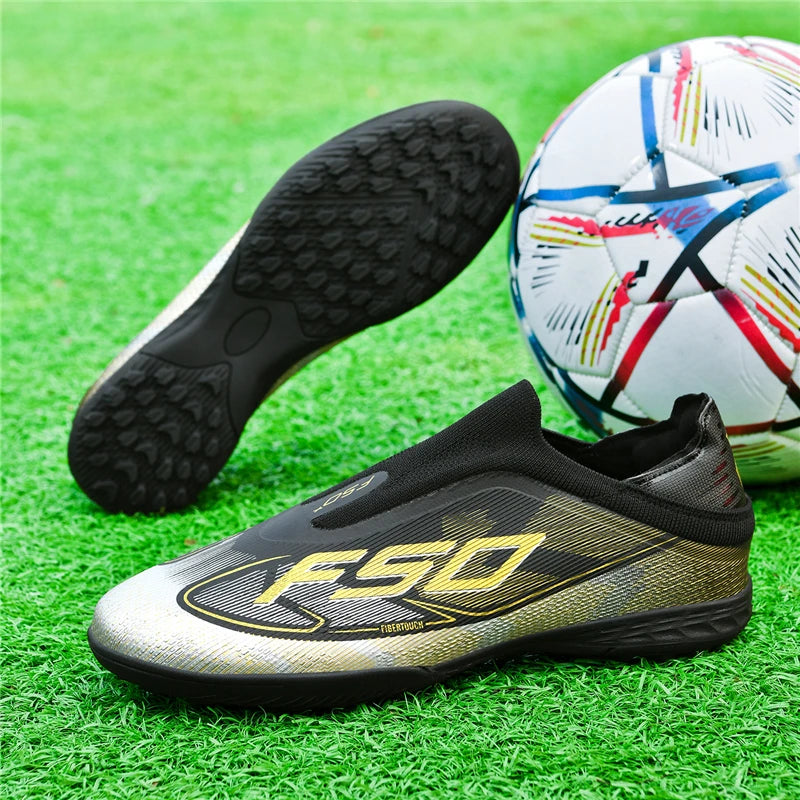 New Men Football Boots Sports Shoes Soccer Shoes High-quality Ultralight High Ankle Breathable Futsal Non-Slip Outdoor Match