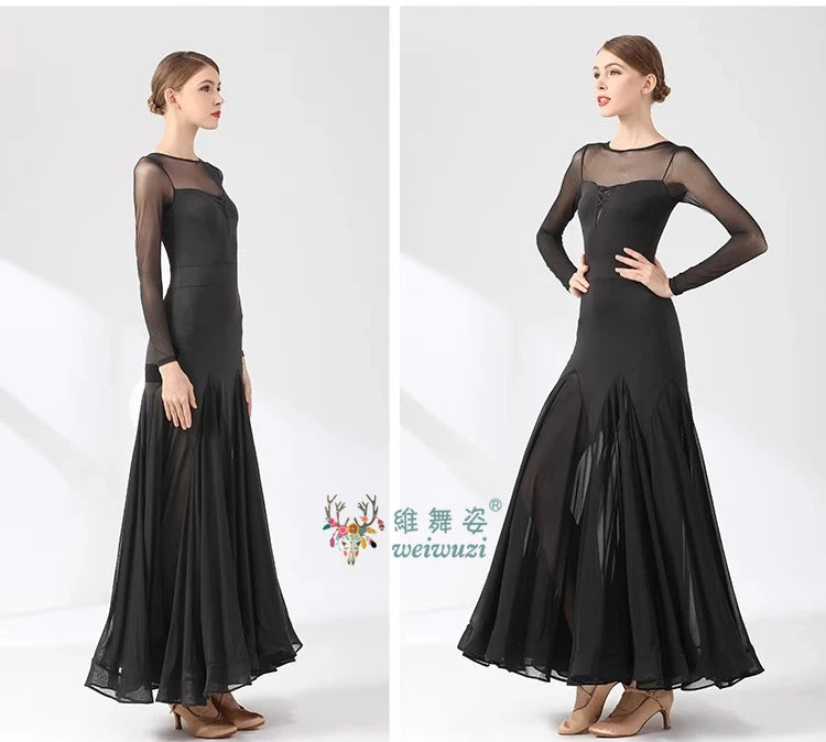 Ballroom Dance Performance Dresses Women Simple Style Waltz Dancing Wear Adult Elegant Ballroom Competition Social Dancing Dress