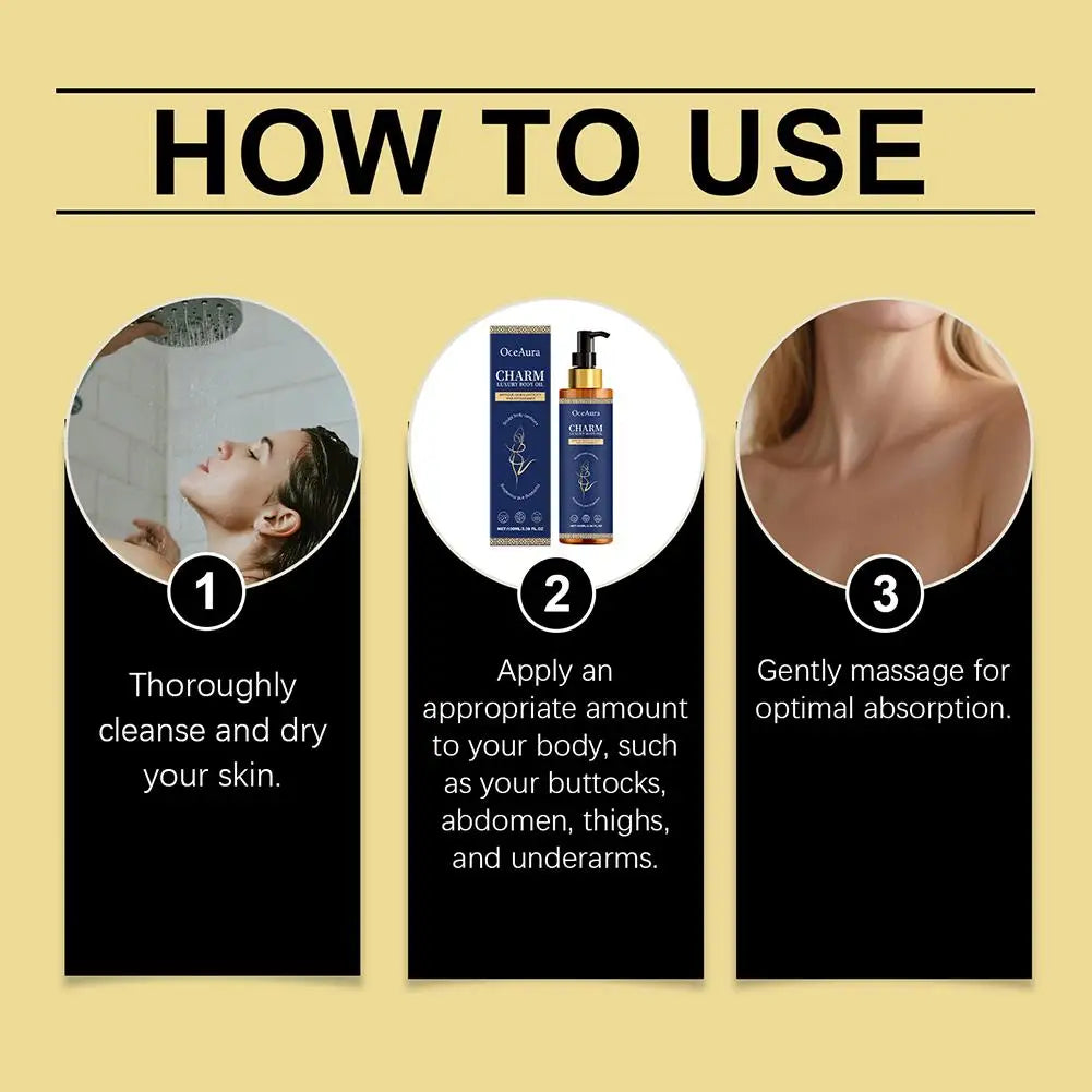 OceAura Natural Plant Oil Body Oil Moisturizes Softens Skin Reduce Cellulite Leaving Supple Gentle Refreshing Smooth Non-sticky