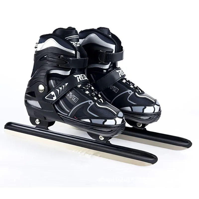 Professional Ice Hockey Skates Shoes Ice Skating Blade Shoe Thermal Beginner Adult Teenagers Kids Roller Skate Adjustable Size