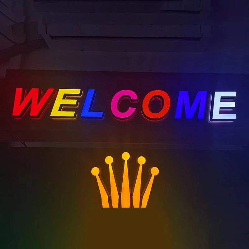 Custom LED House Number Outdoor Waterproof 3D Acrylic Illuminated House Sign Modern Residential Door Plates Lighted House Number