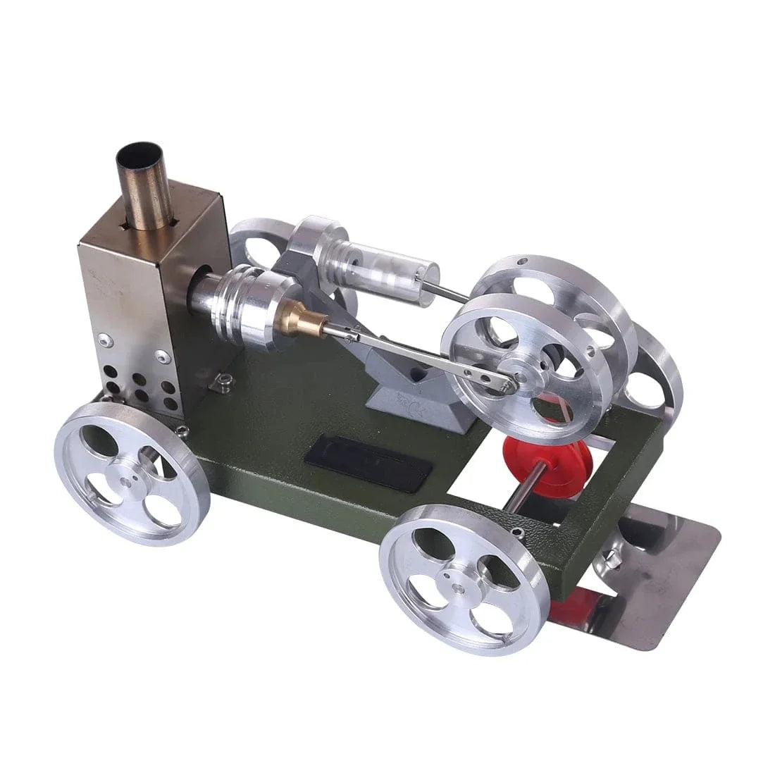 DIY Assembly Stirling Engine Car Metal Model Cars Kit Trolley Vehicle Set Science Experience Educational Toys Gift