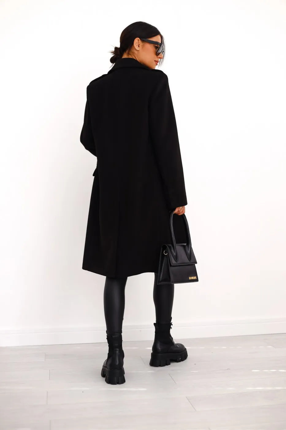 Suit woolen coat senior sense 2024 autumn and winter new double-breasted shoulder slimming Korean version of woolen coat
