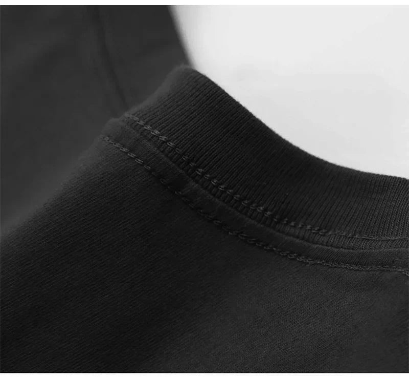 High-quality Men's T-Shirt 240 Gsm 100% Cotton T Shirt Men Women Solid Basic Casual Clothing Oversized Half Sleeve Black White