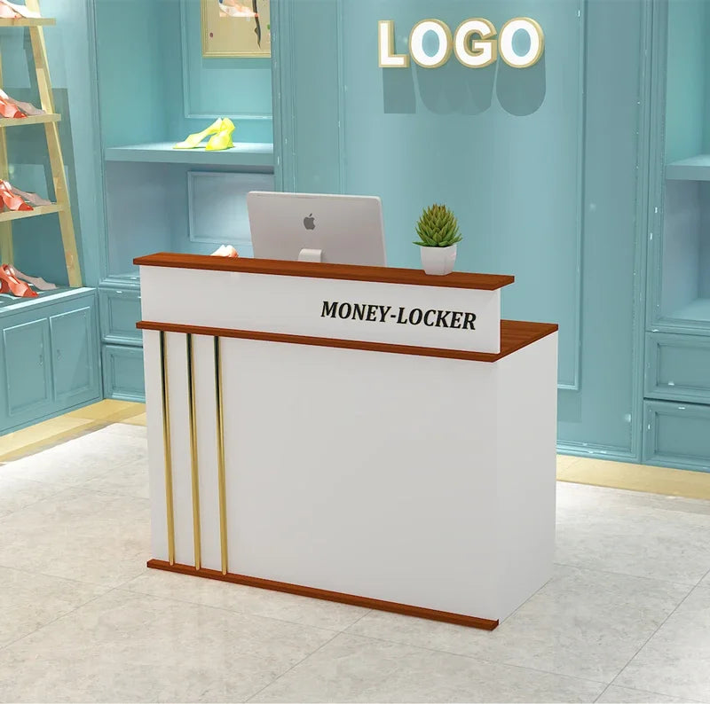 Modern Salon Bar Counter Simple Beauty Small Clinic Hair Salon Reception Desk Escritorio De Recepcion Commercial Furniture