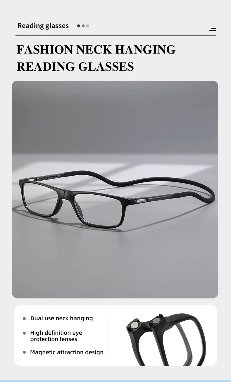 The new neck-hugging reading glasses are convenient to carry and are high-definition and comfortable for daily reading