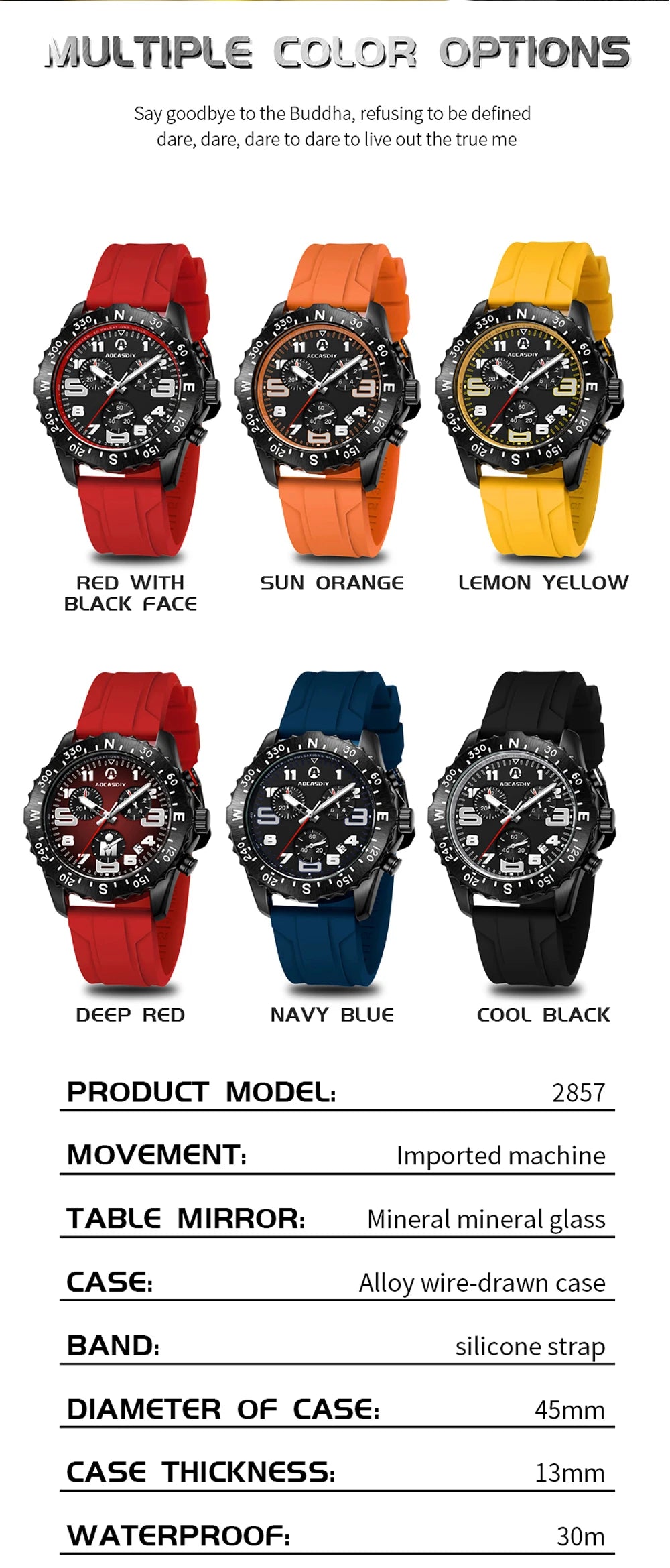 Watch for Men Quartz Wristwatches Casual ENDURANCE Watch Luxury Men Watch Waterproof Luminous Chronograph Watches reloj hombre