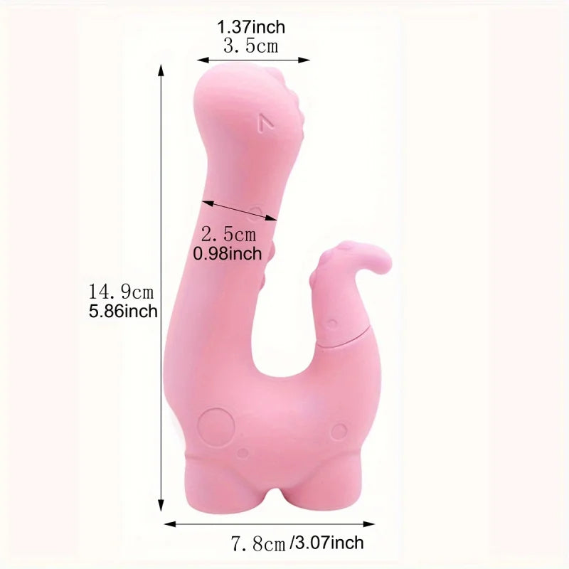 Cute little dinosaur-shaped sex toy5Frequent Sucking10Frequency vibration and heating function female masturbator massager