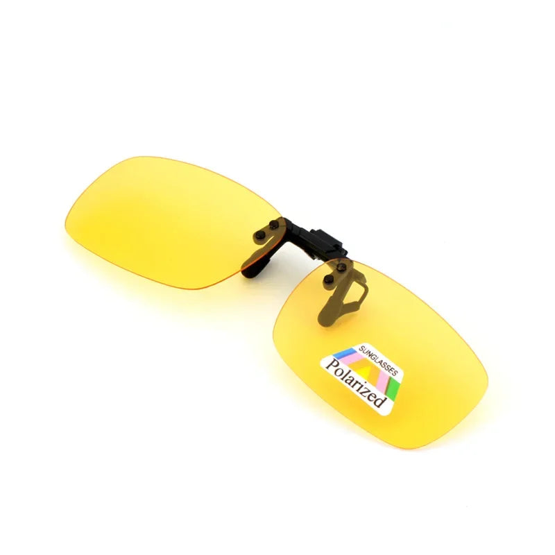 Polarized Sunglasses Clip Drive Sun Spectacles Yellow Night Vision Glasses Night Resin Lens Driving Eyeglasses