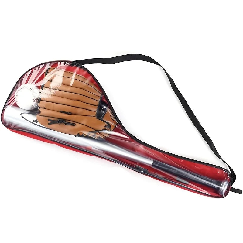 Baseball Balls Set 63.5cm Aluminum Alloy Baseball Bat PVC Baseball Glove Baseball Kit for Beginners Games and Batting Practice