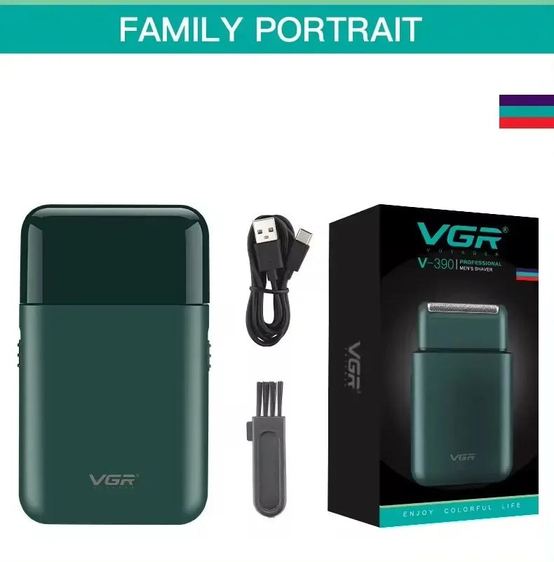 VGR Beard Trimmer Rechargeable Beard Trimmer Professional Beard Shaver Electric Shaver Mini Razor Shaving Machine for Men V-390