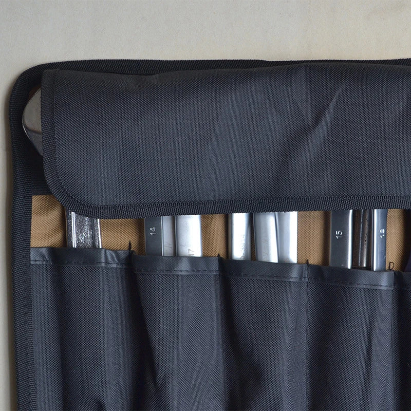 Pouch Bag for Tools; Made from Oxford Cloth; Convenient Roll-Up Design; Fits Wrench, Spanner, Hammer and More